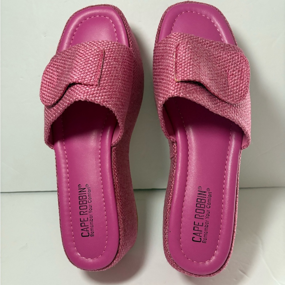 Cape Robbin Women’s Platform Pink Sandals Size 10 Read Description - Picture 2 of 6